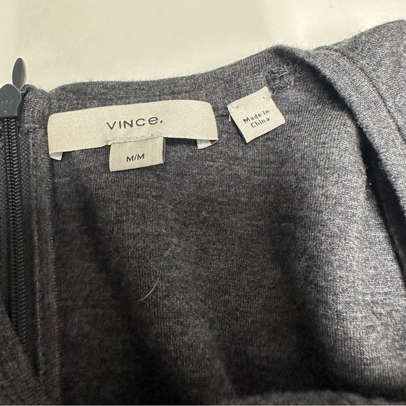 Vince A-line Charcoal Long Sleeve Dress size M NWOT - Picture 5 of 8